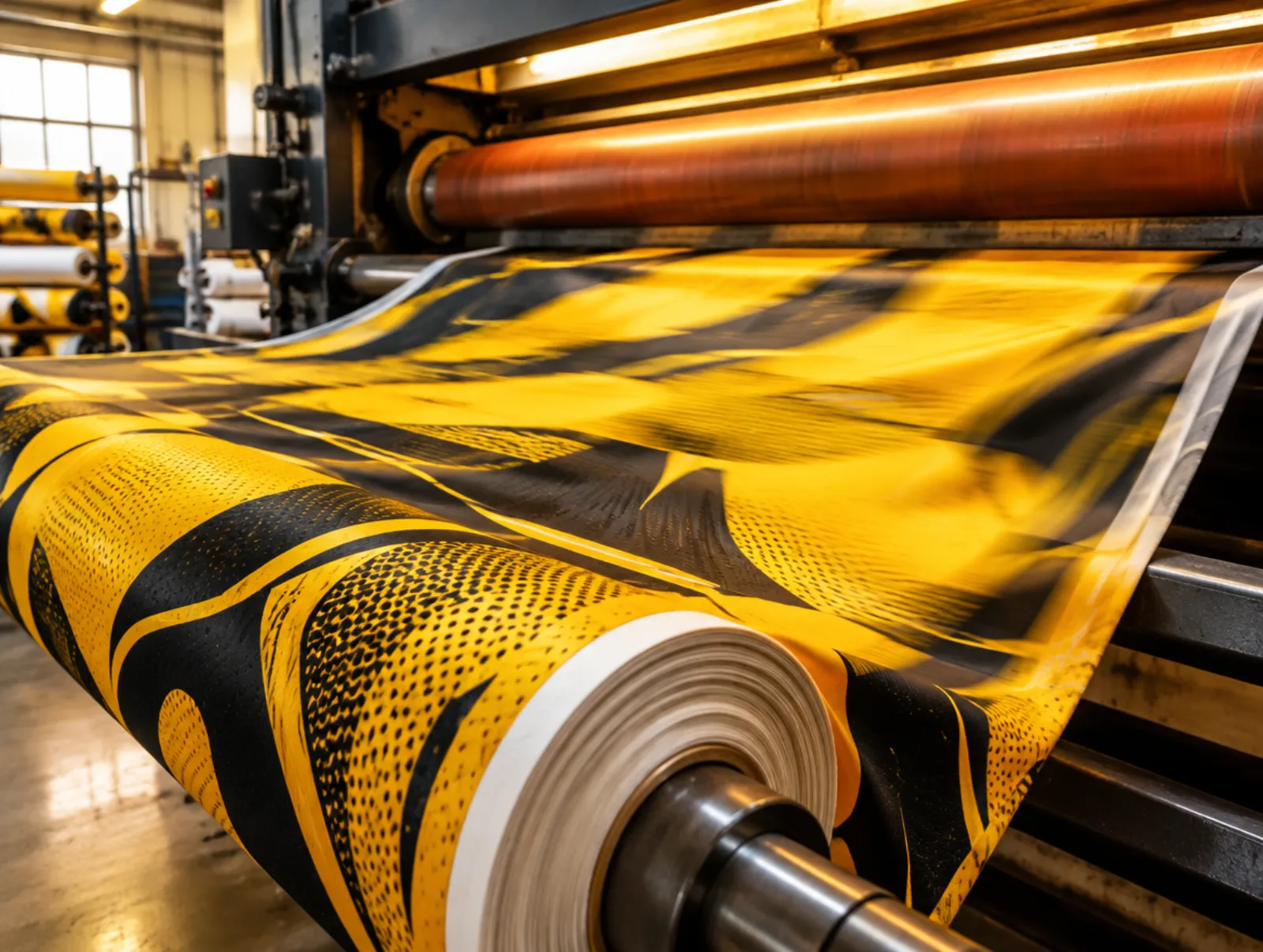 Sublimation press printing a jersey design onto fabric