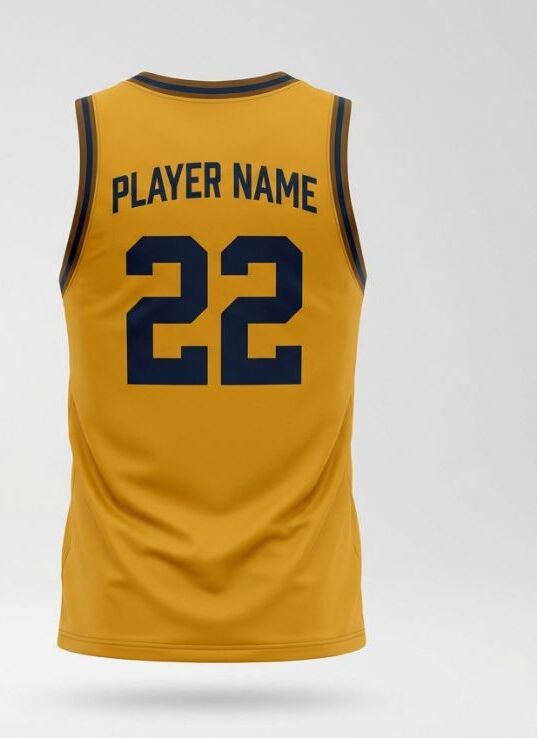 Amber Chevron Basketball Jersey, amber, back