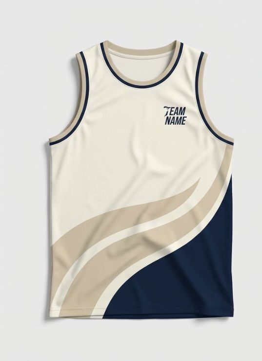 Ivory Wave Basketball Jersey