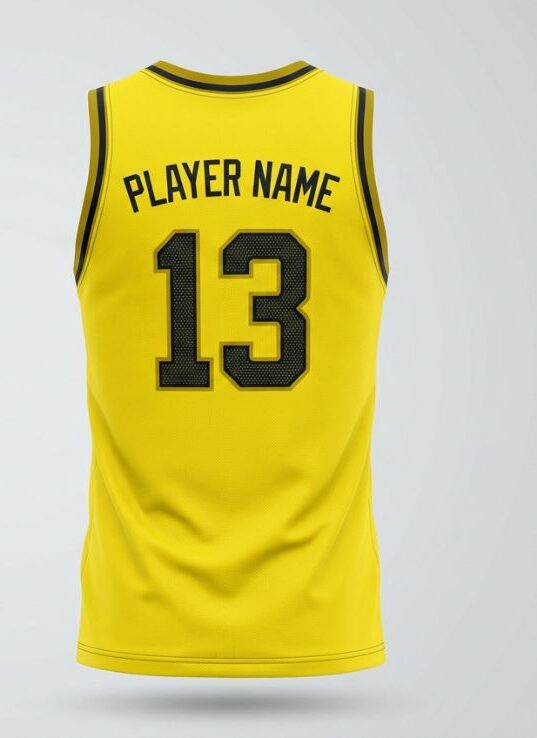 Volt Hoops Basketball Jersey, neon yellow, back