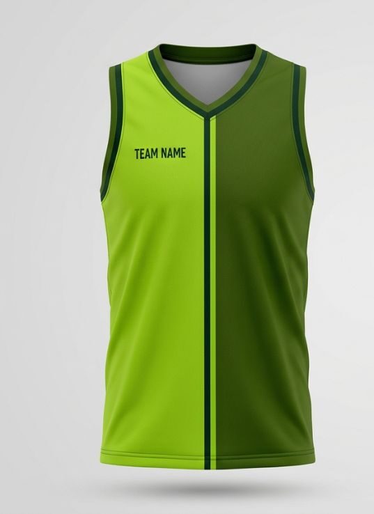Lime Half Basketball Jersey