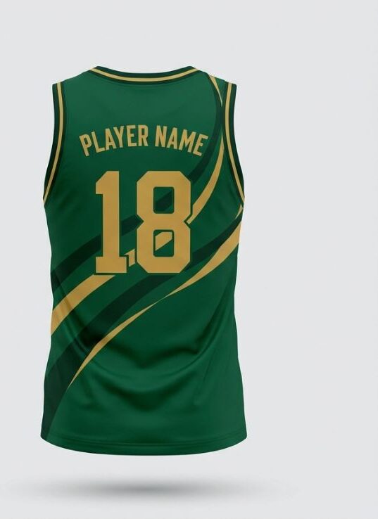 Bottle Aurora Basketball Jersey, bottle green, back