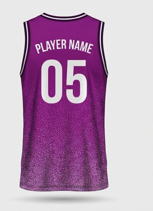 Orchid Static Basketball Jersey, orchid purple, back