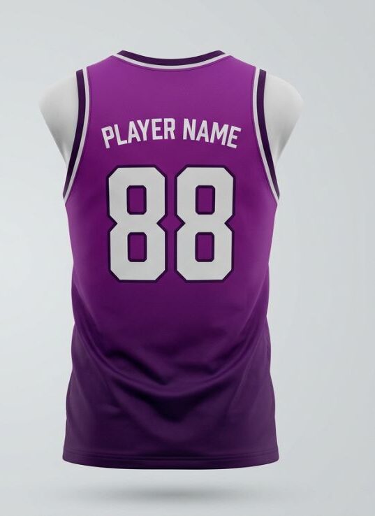 Orchid Dusk Basketball Jersey, orchid purple, back