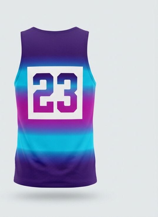 Retro Wave Basketball Jersey, back