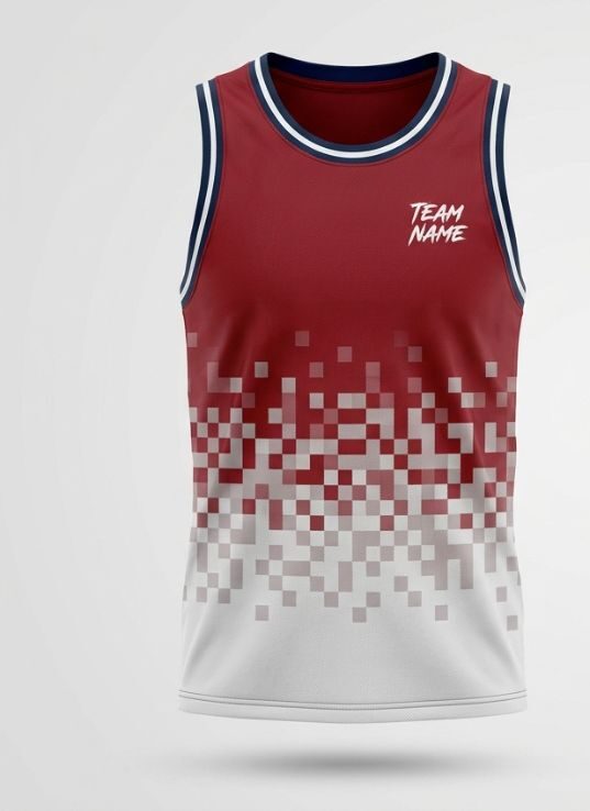 Crimson Fade Basketball Jersey