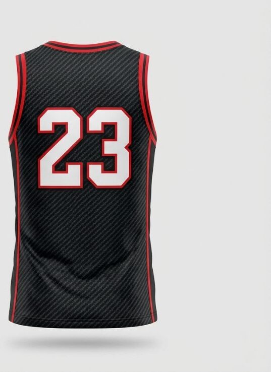Carbon Elite Basketball Jersey, carbon black, back