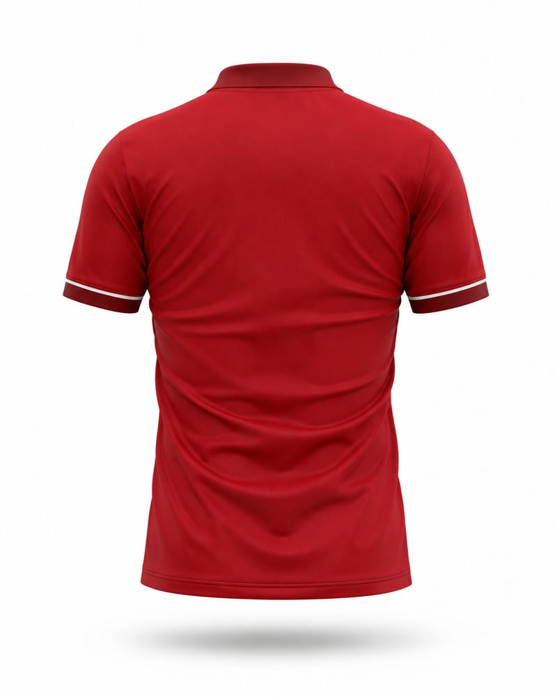 Scarlet Stroke Cricket Jersey, scarlet red, back