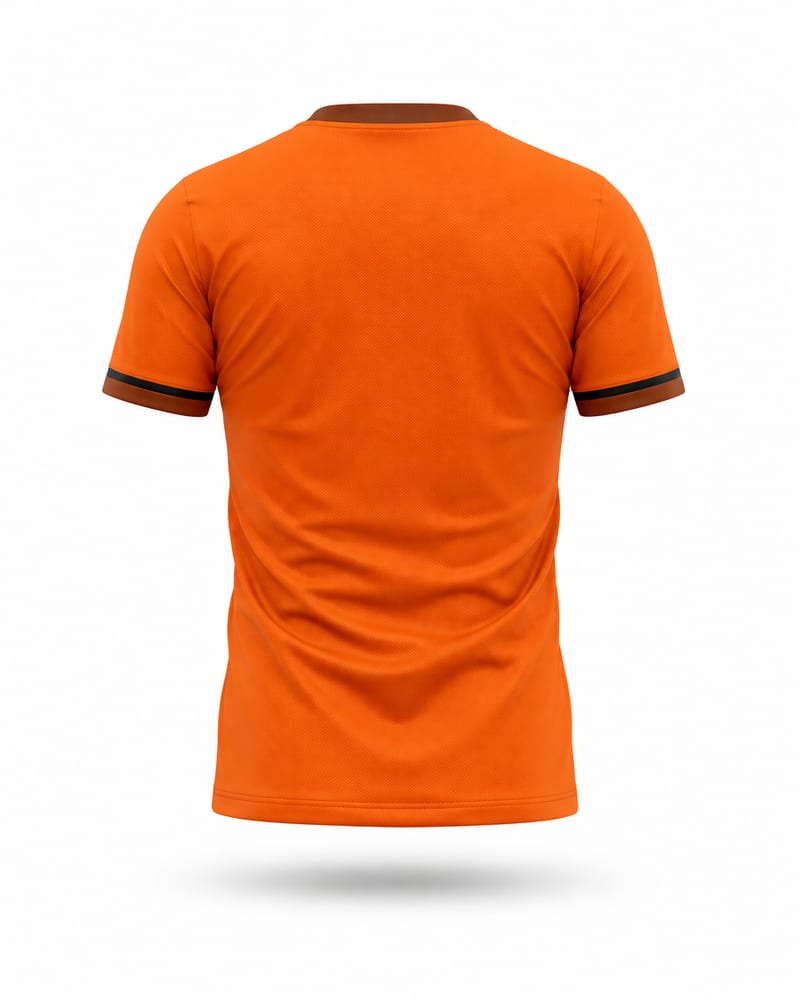 Sunset Bands Cricket Jersey, sunset orange, back
