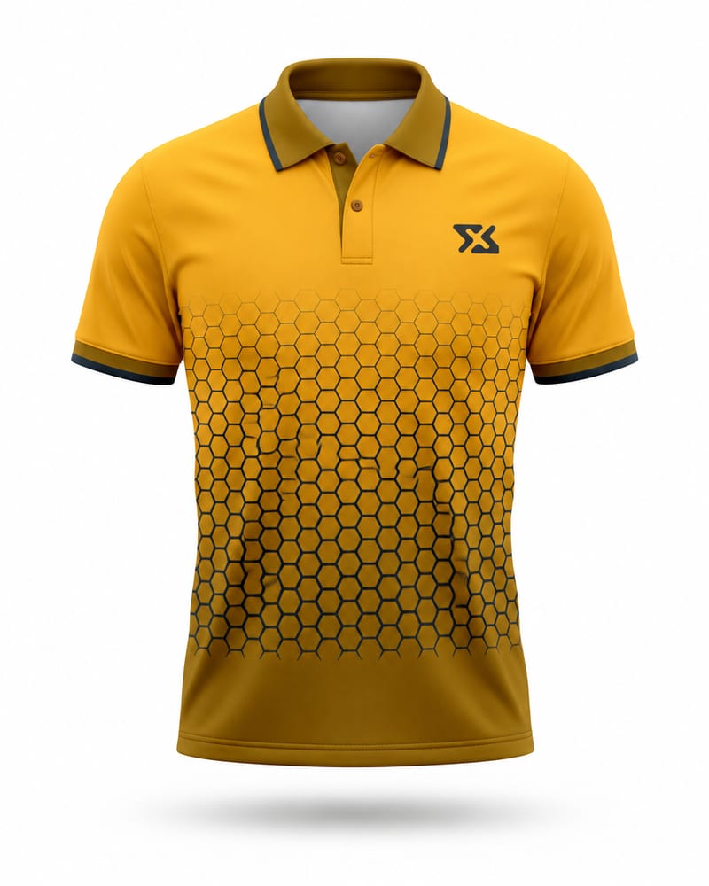 Amber Hex Cricket Jersey