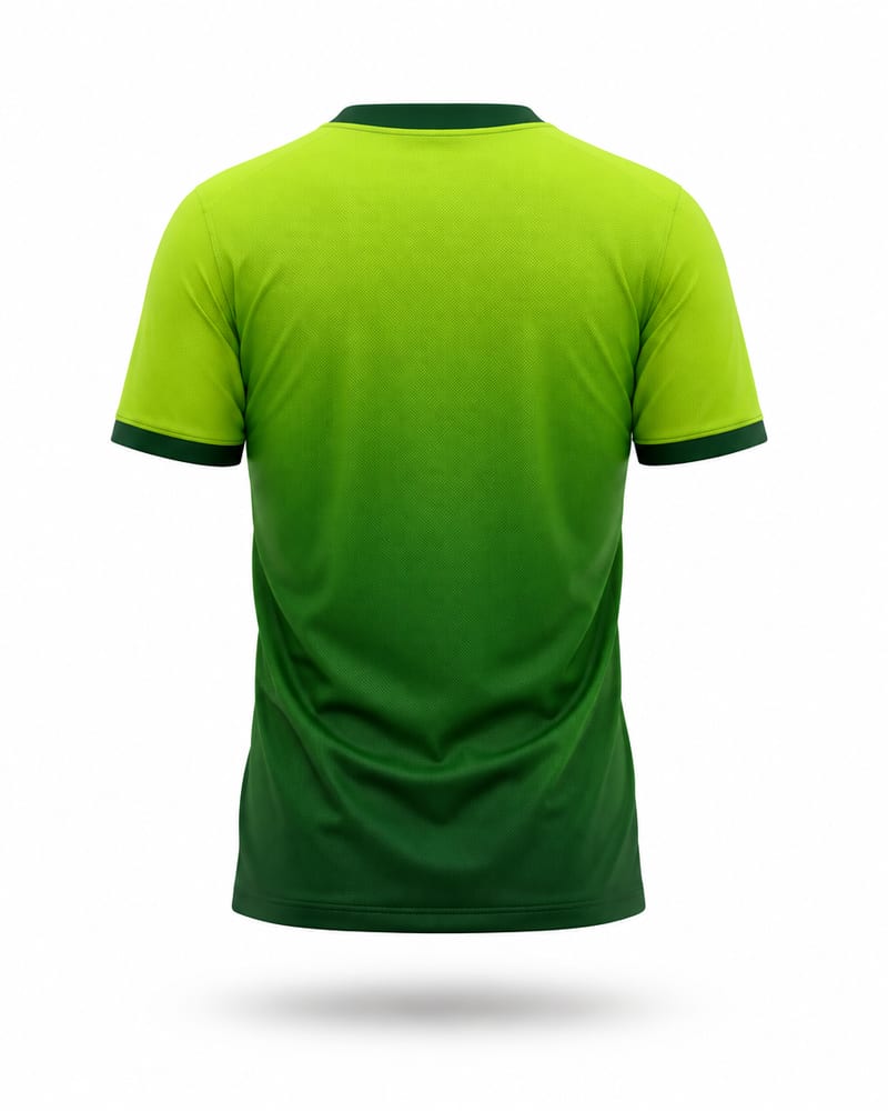 Lime Gradient Cricket Jersey, lime green, back