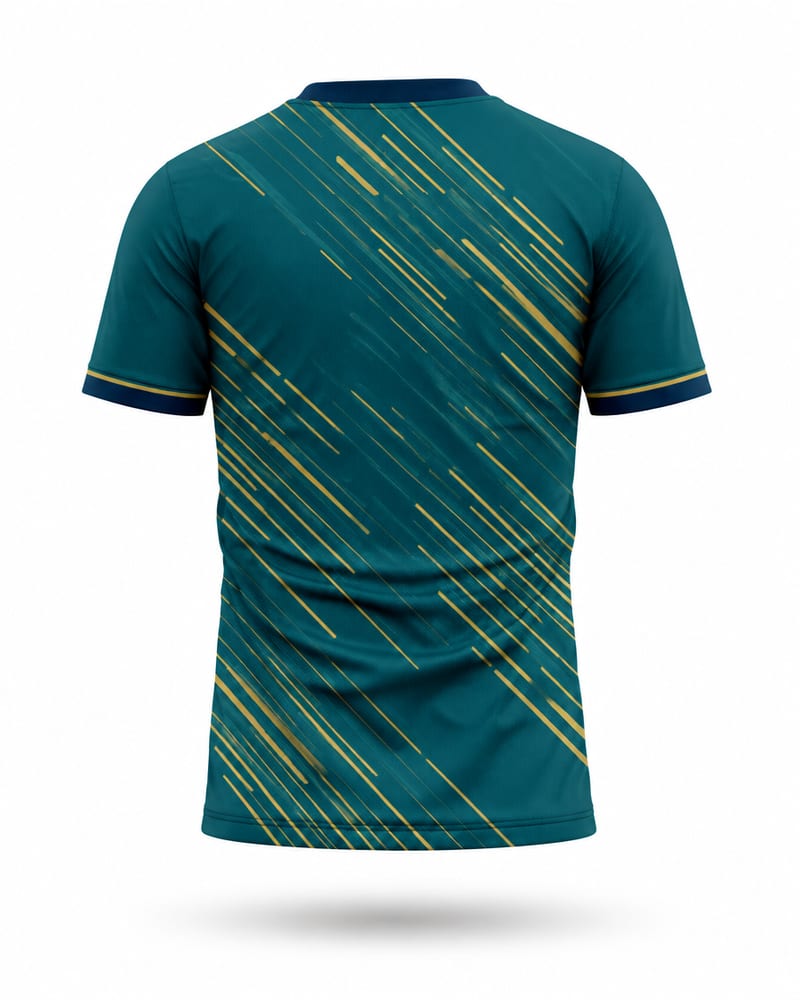 Peacock Speed Cricket Jersey, peacock blue, back
