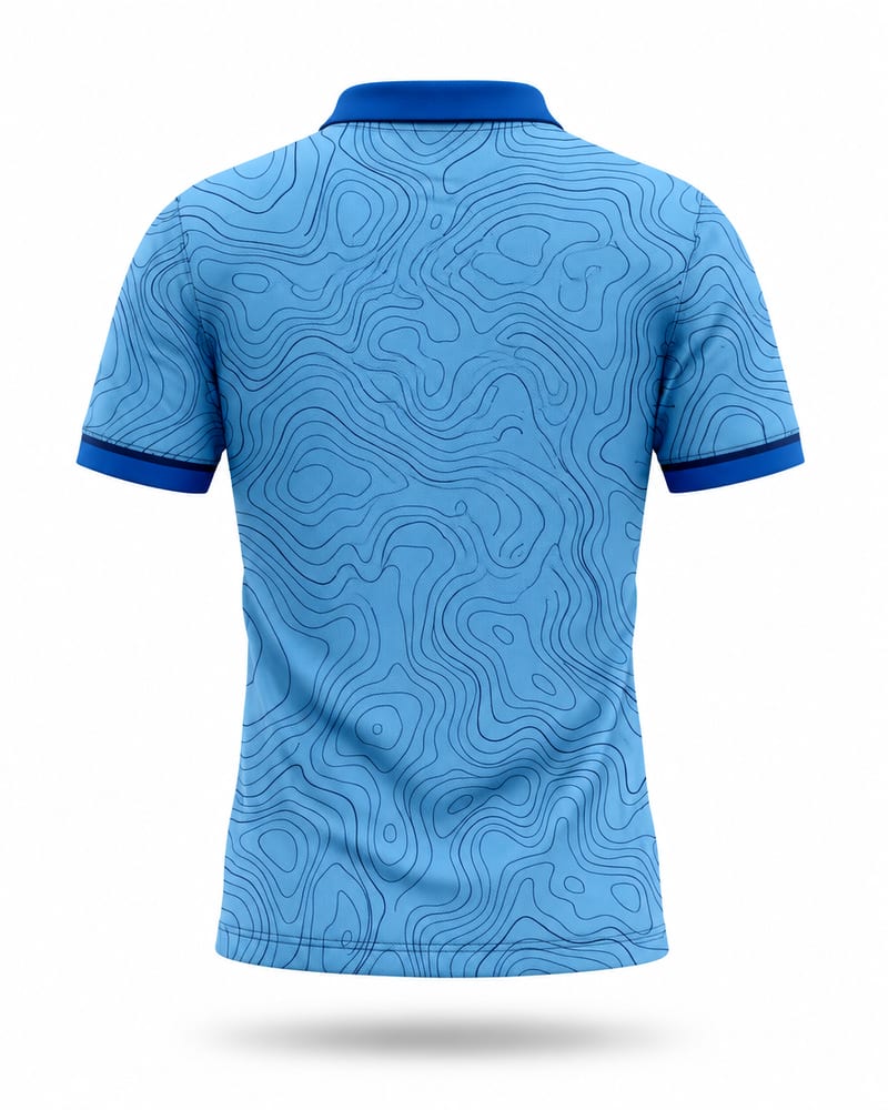 Sky Topo Cricket Jersey, sky blue, back