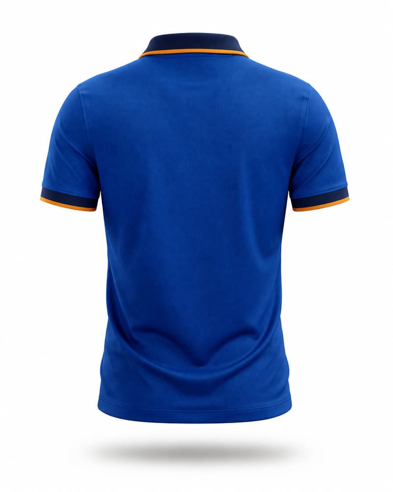 Azure Fade Cricket Jersey, azure blue, back