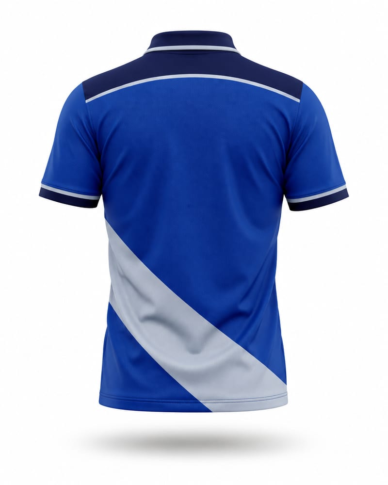 Royal Diagonal Cricket Jersey, royal blue, back