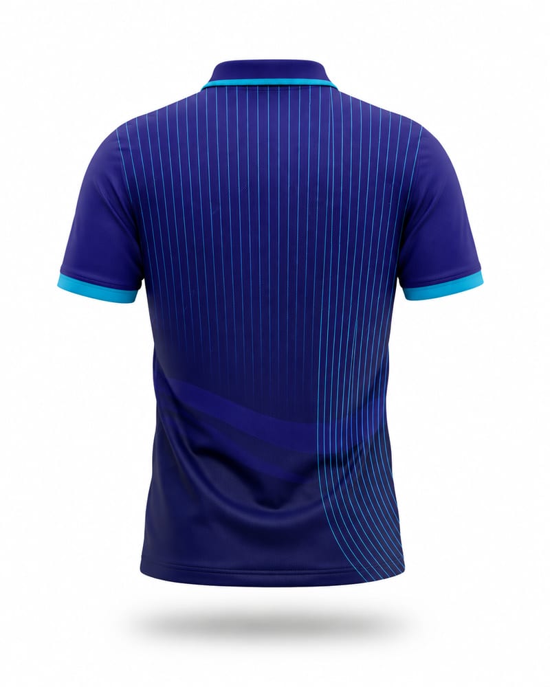 Indigo Willow Cricket Jersey, indigo, back
