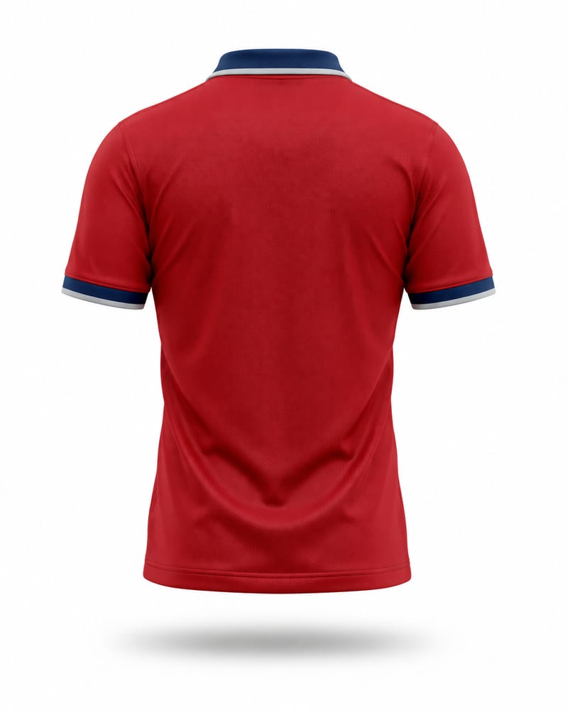 Crimson Web Cricket Jersey, crimson red, back