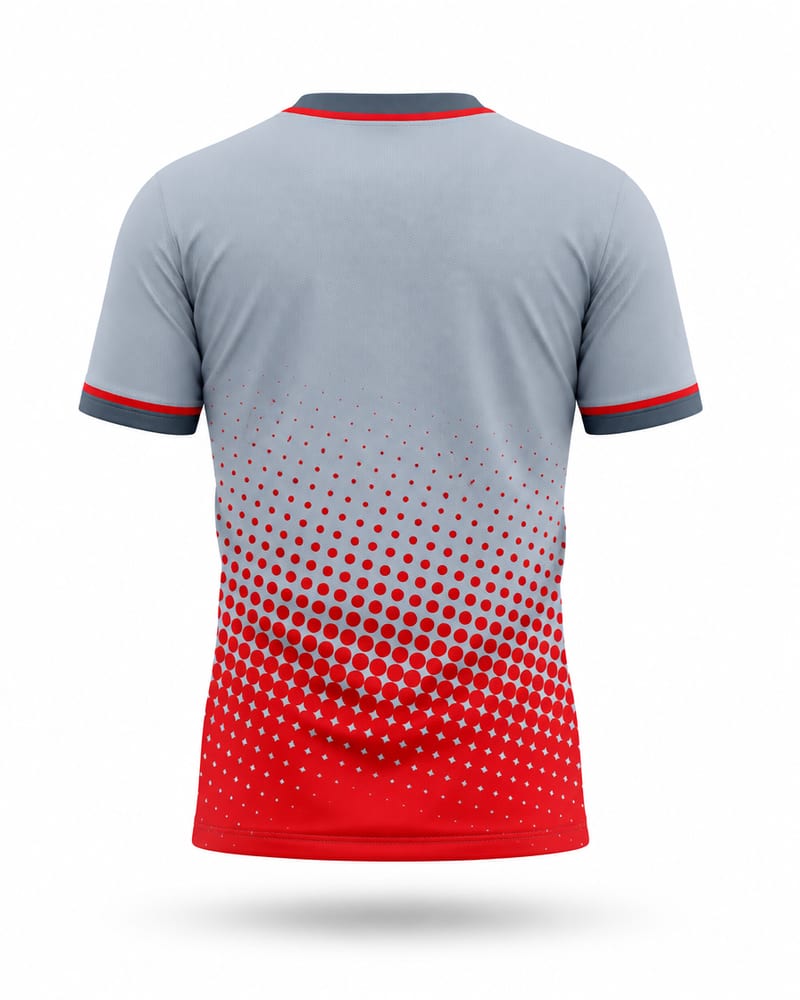 Silver Rise Cricket Jersey, silver, back