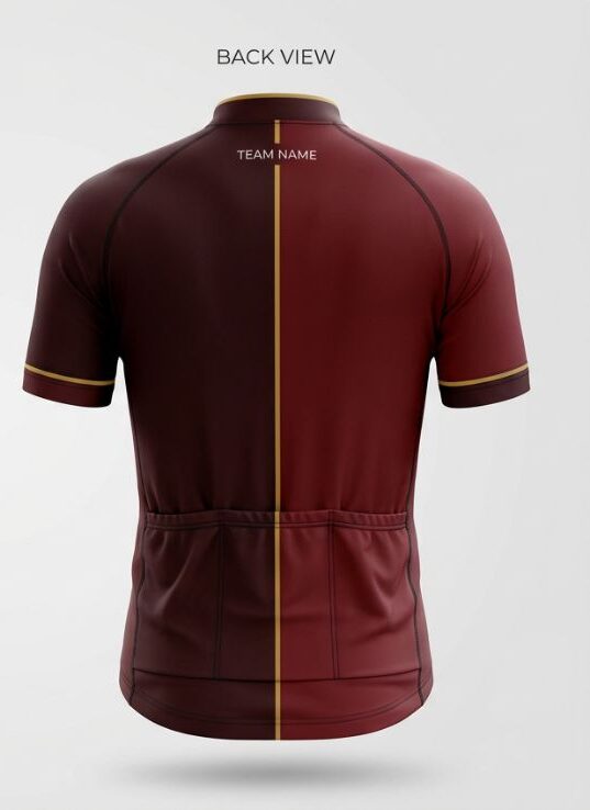 Scarlet Split Cycling Jersey, scarlet red, back
