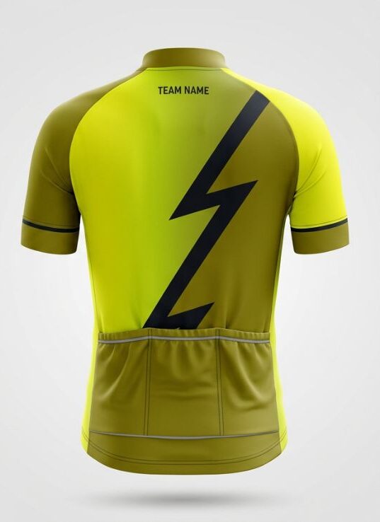 Citrine Volt Cycling Jersey, citrine yellow, back