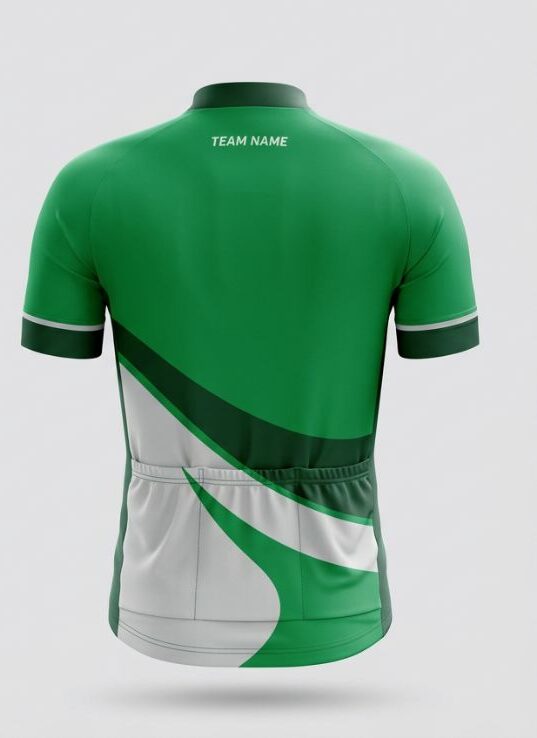 Emerald Wave Cycling Jersey, emerald green, back