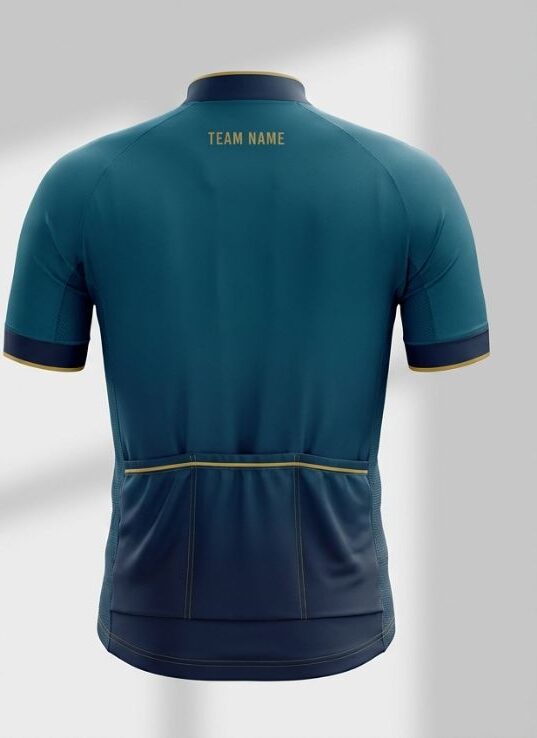 Cyan Dusk Cycling Jersey, cyan, back