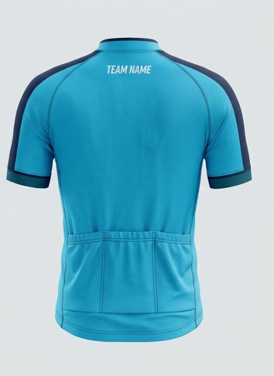 Cyan Carbon Cycling Jersey, cyan, back