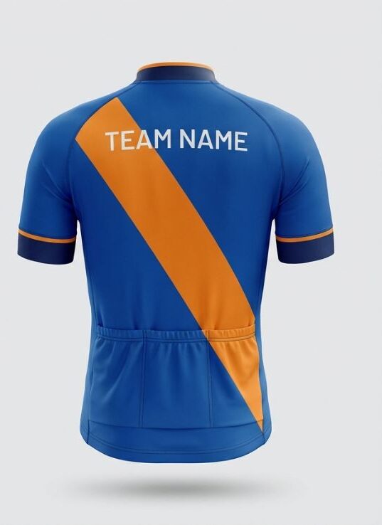 Cobalt Sash Cycling Jersey, cobalt blue, back