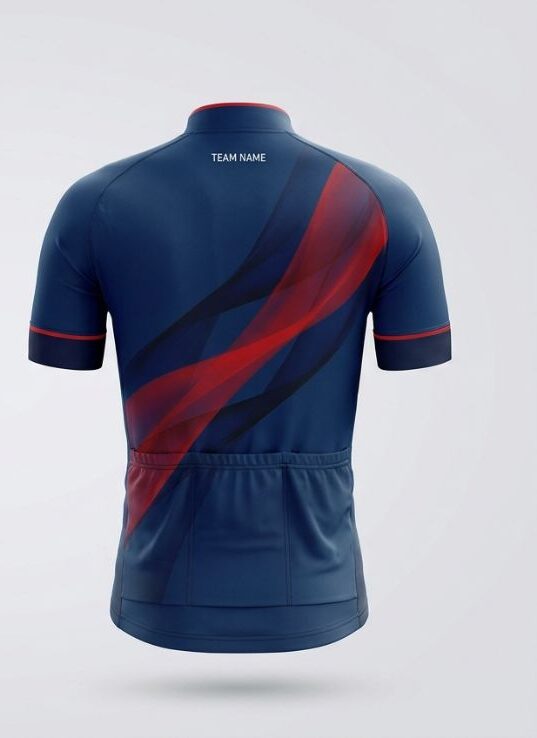 Ink Navy Aurora Cycling Jersey, ink blue, back