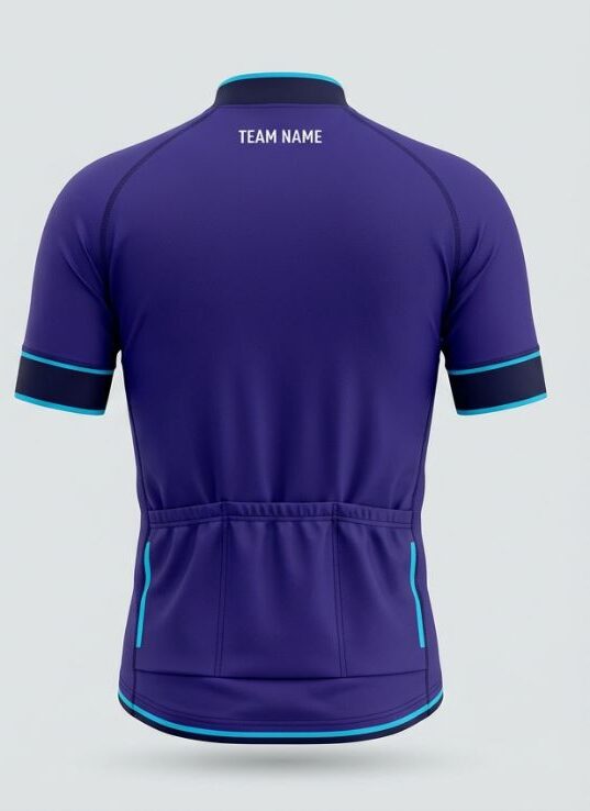 Indigo Hoops Cycling Jersey, indigo, back
