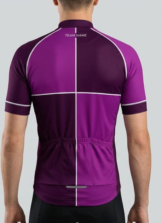 Orchid Block Cycling Jersey, orchid purple, back