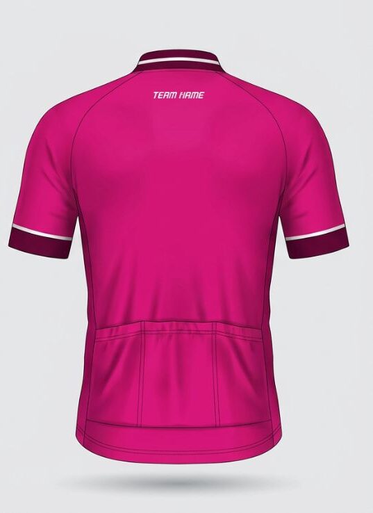 Magenta Chevron Cycling Jersey, magenta, back