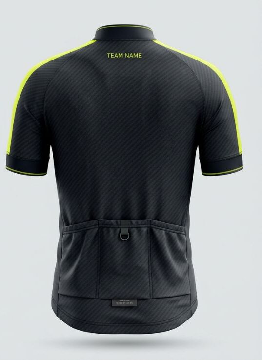 Jet Carbon Cycling Jersey, jet black, back