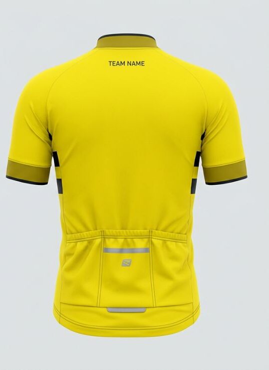 Citrine Hoops Cycling Jersey, citrine yellow, back