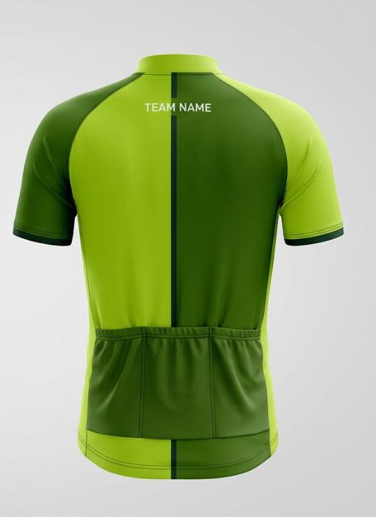 Lime Split Cycling Jersey, lime green, back