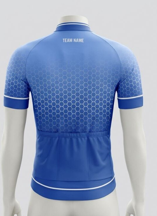 White Hex Cycling Jersey, white, back
