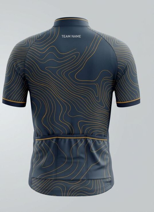 Cobalt Topo Cycling Jersey, cobalt blue, back