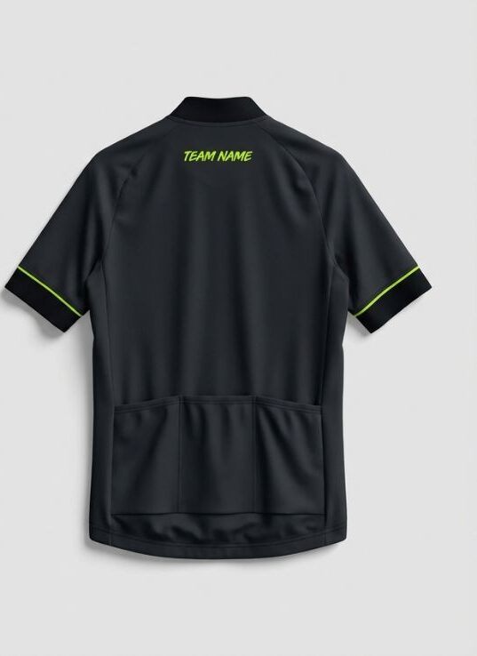 Jet Static Cycling Jersey, jet black, back
