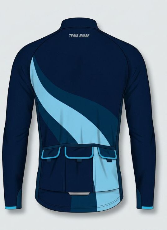Cobalt Aurora Cycling Jersey, cobalt blue, back
