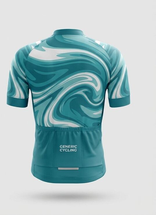 Ocean Breakaway Cycling Jersey, ocean blue, back