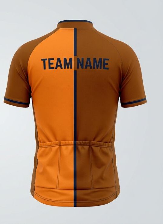 Ember Split Cycling Jersey, ember orange, back