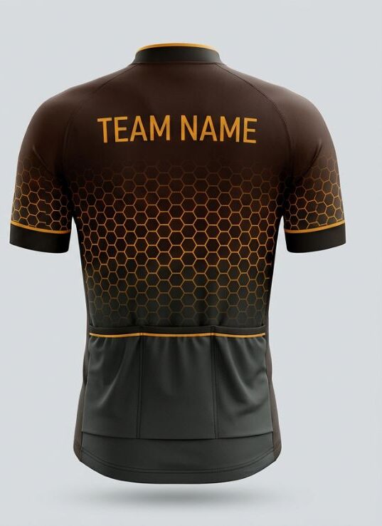 Ember Hex Cycling Jersey, ember orange, back