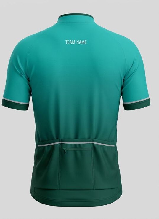 Teal Dusk Cycling Jersey, teal, back