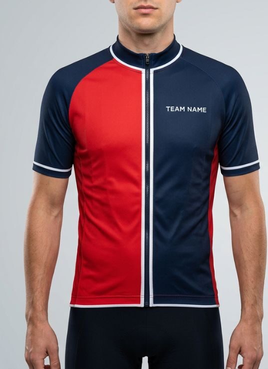 White Split Cycling Jersey