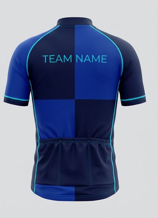 Cobalt Block Cycling Jersey, cobalt blue, back