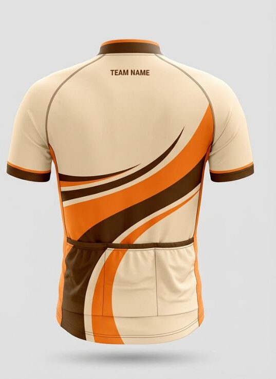 Amber Wave Cycling Jersey, amber, back