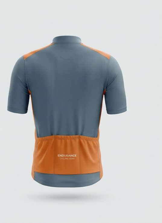 Slate Endurance Cycling Jersey, slate grey, back