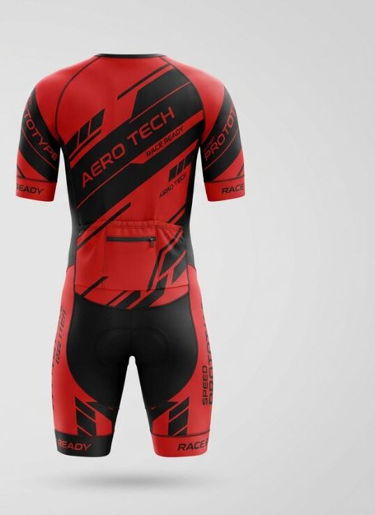 Crimson TT Cycling Jersey, crimson red, back