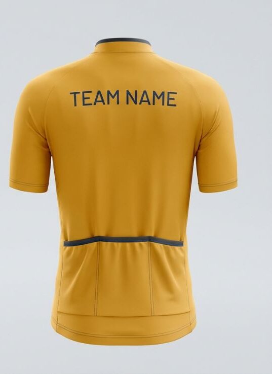 Xipid Yellow Static Cycling Jersey, yellow, back