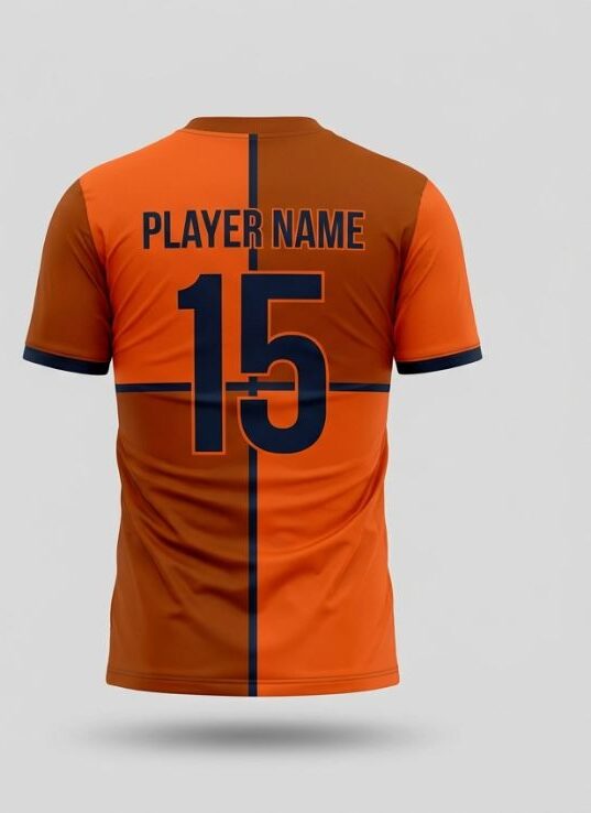 Sunset Block Soccer Jersey, sunset orange, back